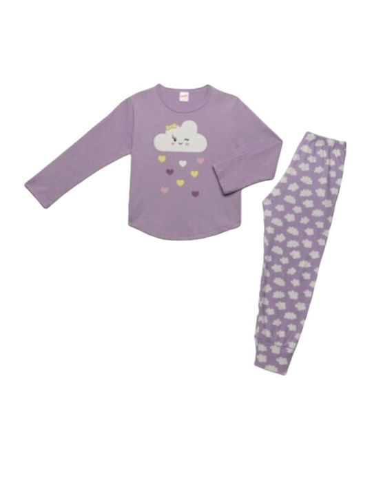 Minerva Детска пижама Зимна Lavender Dreams Lavender