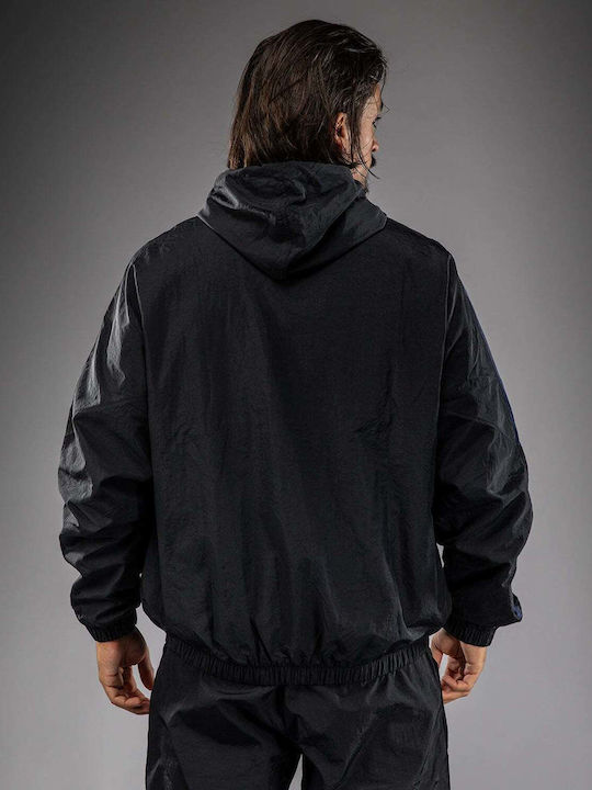 Sweatshirt with Hood Black/blue