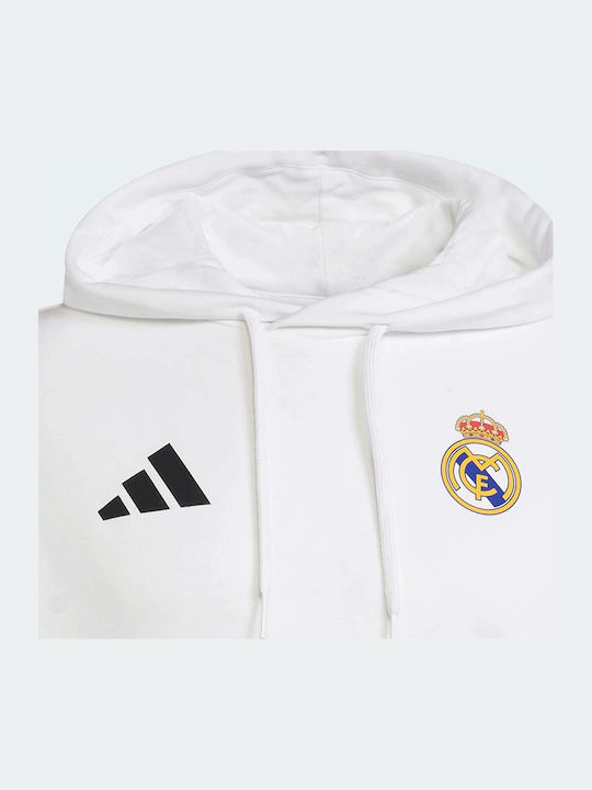 Real Madrid Φούτερ με Κουκούλα Λευκό