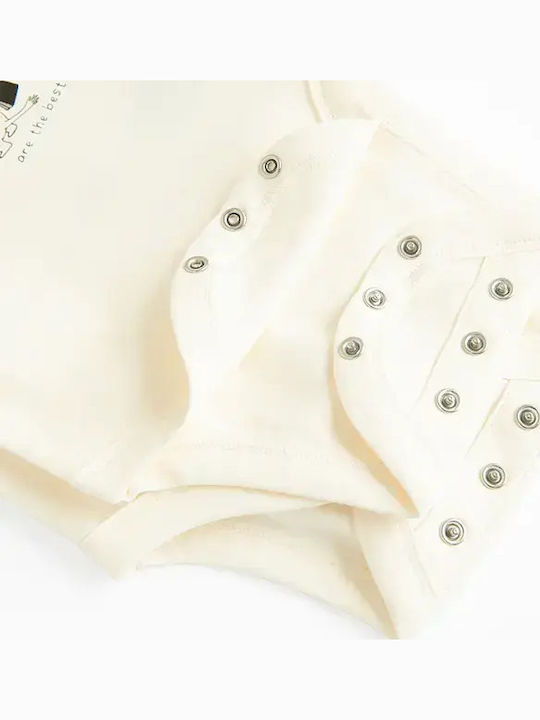 Cool Club Moomins Baby Bodysuit Set Long-Sleeved Ecru, White 4pcs