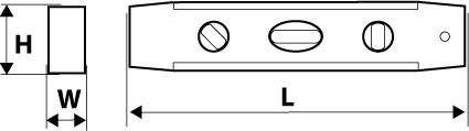 Topex 29C894 Plastic Spirit Level Magnetic 23cm