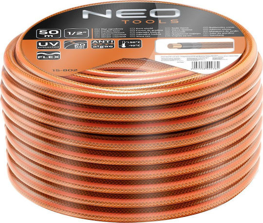Neo Tools Furtun de grădină Udare 1/2" 50m