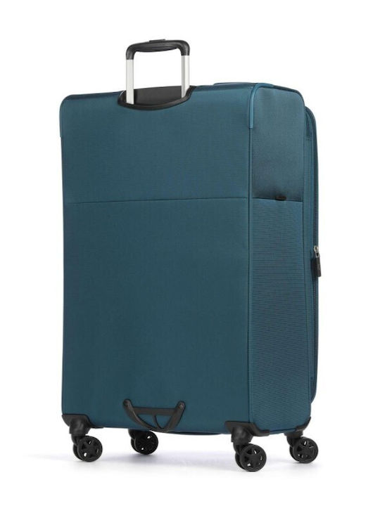Samsonite Base Boost Голям Текстилен Петролен Куфар За Пътуване С 4 Колела Височина 78 См