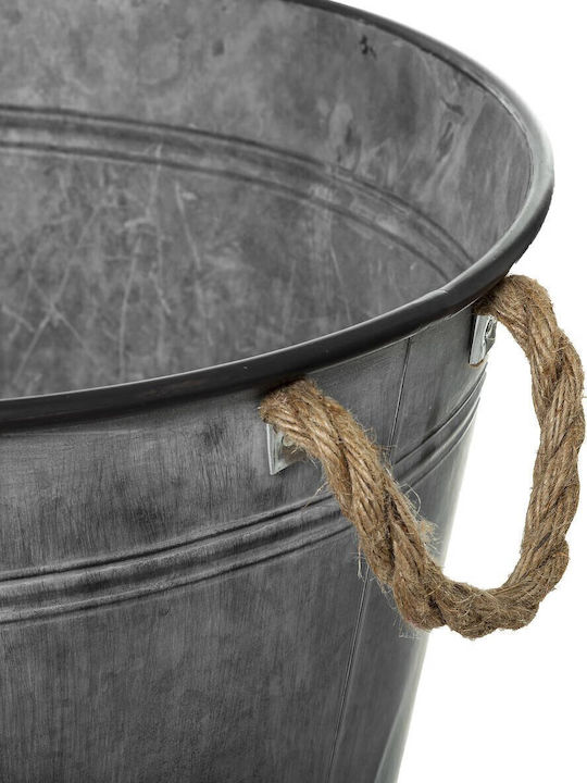 Atmosphera Vintage Metal Plant Pot Gray 48x48x38cm