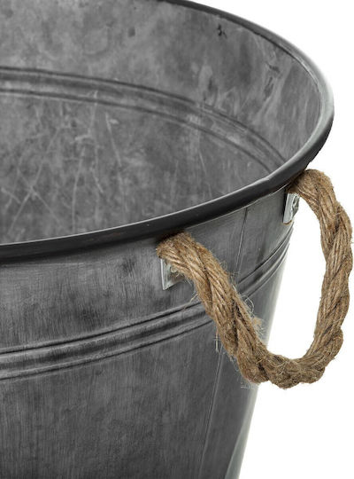 Atmosphera Vintage Metal Plant Pot Gray 48x48x38cm