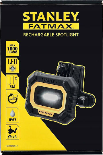 Stanley Προβολέας Εργασίας Ρεύματος LED IP67 με Φωτεινότητα έως 1000lm