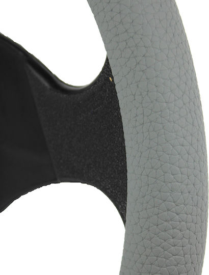 Gmax Auto-Lenkradabdeckung mit Durchmesser 38cm Leder Gray