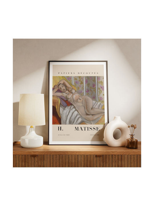 Poster Matisse Großes Liegendes Akt Kunst221 21cm X 30cm Premium Schwarzer Holzrahmen