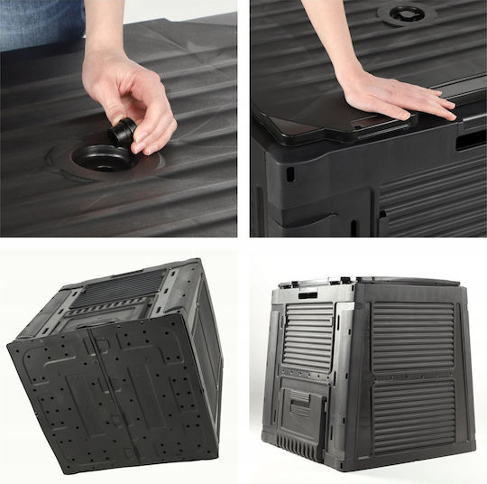 Compost Bin E-composter Base 470l Black