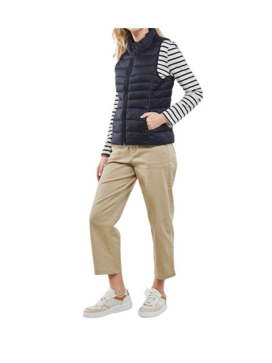 Women's Short Puffer Jacket for Winter Blue
