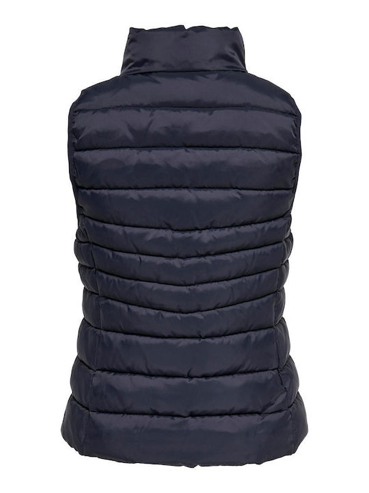 Women's Short Puffer Jacket for Winter Blue
