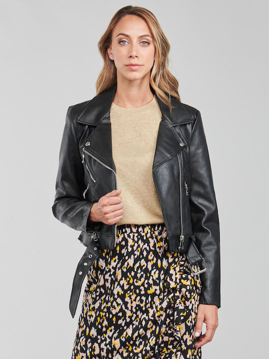 Vera Γυναικείο Biker Jacket Μαύρο