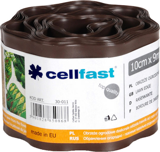 Cellfast Gartenbordüre in Braun Farbe 10cm x 9.0m