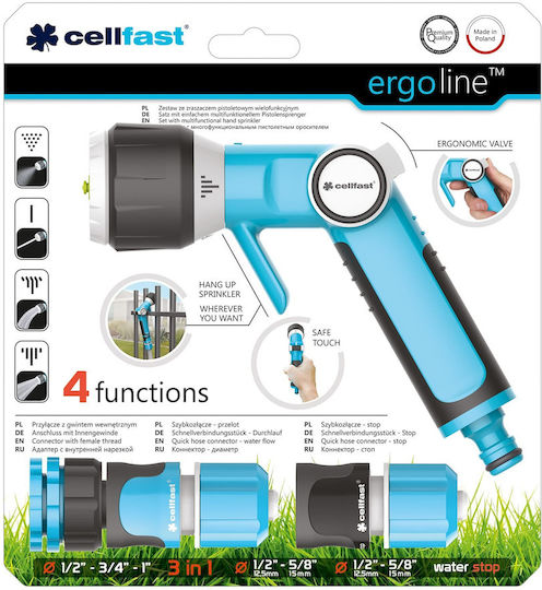 Cellfast Set Pistol De Apă Cu Cuplaje Rapide 320814