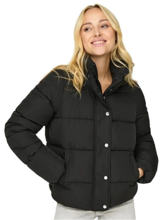 Kurz Damen Puffer Jacke Schwarz