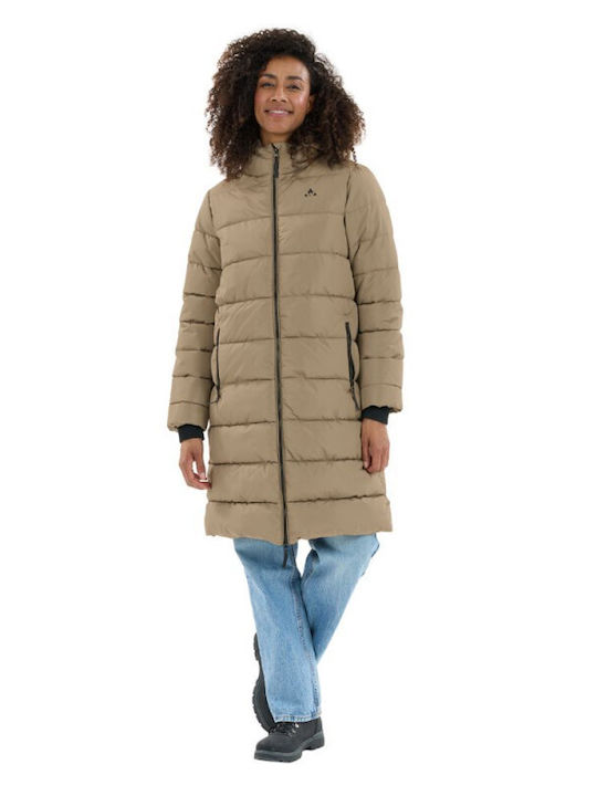 Lang Damen Puffer Jacke Wasserdicht für Winter Fallen Rock