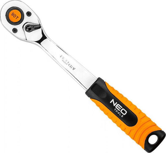 Neo Tools Ratschen 90 Zähne mit Vierkant 1/2" Länge 25cm.
