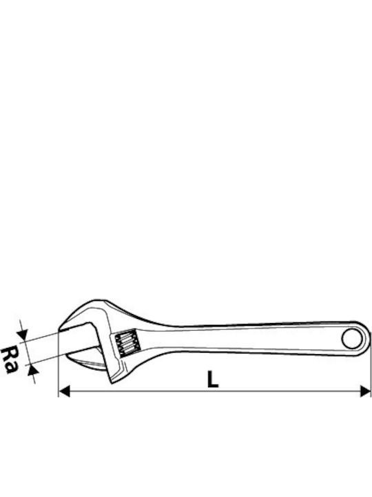 Topex French Wrench with Adjustable Opening 35mm and Anti-Slip Handle 300mm