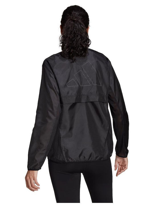 Originals Women's Running Short Sports Jacket Windproof for Spring or Autumn Black