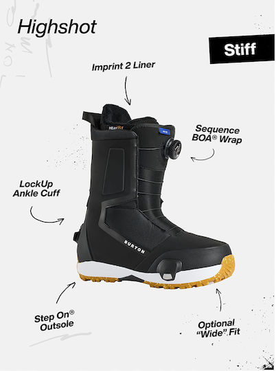 Burton Highshot Step On Men's Snowboard Boots Black