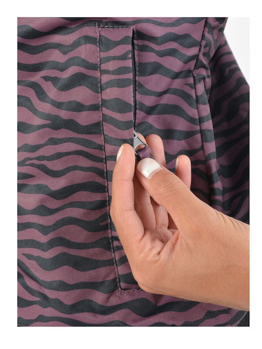 Κοντό Γυναικείο Bomber Jacket Μωβ