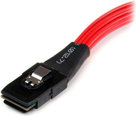 StarTech 7-Pin SATA III - Mini SAS Cable 50cm Κόκκινο (SAS8087S4R50)