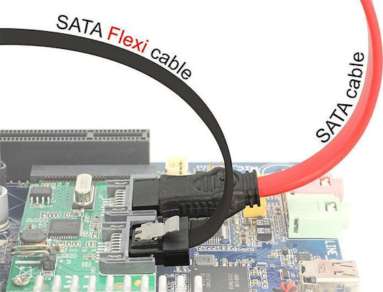 DeLock 7-Pin SATA III - 7-Pin SATA III Cable 30cm Μαύρο (83840)