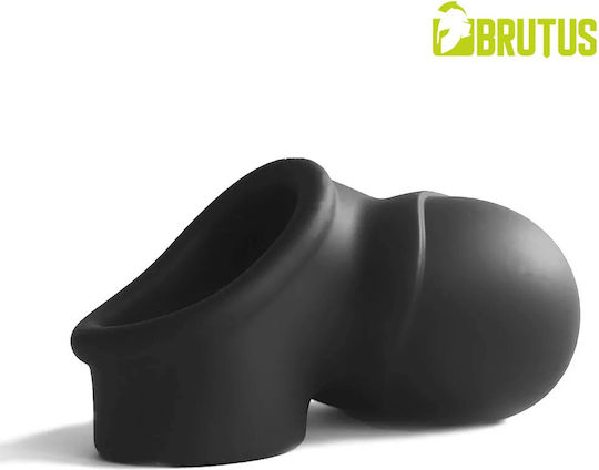 Brutus Ring Schwanz & Hoden Silikon Schwarz