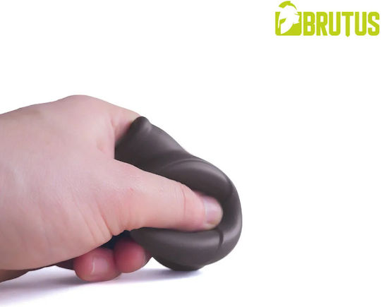 Brutus Ring Schwanz & Hoden Silikon Schwarz