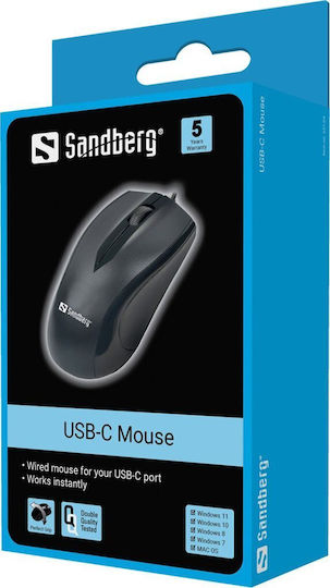 Sandberg USB-C С кабел Мишка Черен