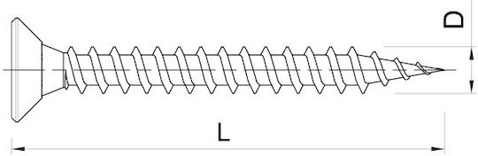 Rawlplug Βίδα 10τμχ