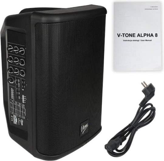 V-tone Alpha 8 Active Stage Monitor 95W with Woofer 8" with Battery 27x28x40cm.