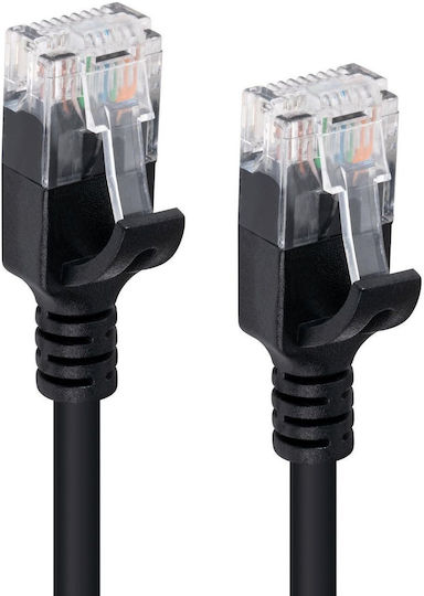 Microconnect Ethernet Cable U Utp Cat6a Slim 0.15m Black V-utp6a0015s-slim