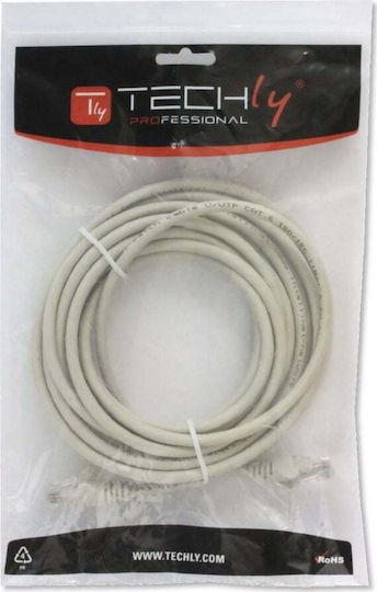 Techly U/UTP Cat.5e (Gigabit) Καλώδιο Δικτύου Ethernet 0.5m Γκρι