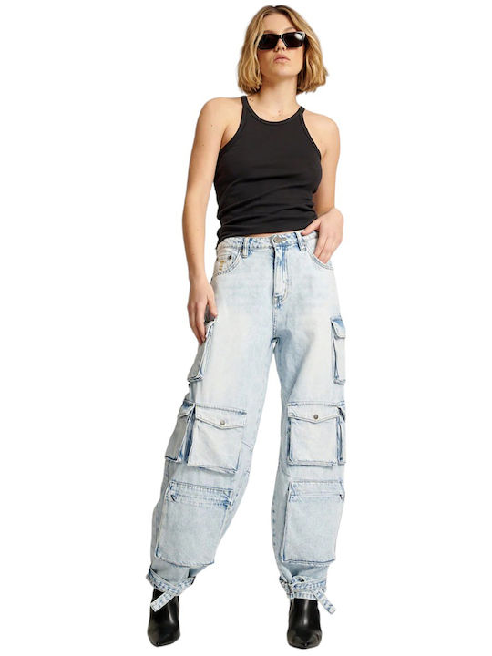 Ψηλόμεσο Γυναικείο Jean Παντελόνι Depeche Blue