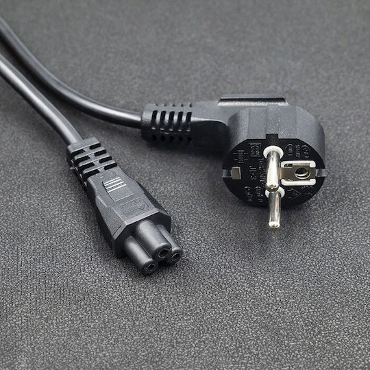 Qoltec Angled Power Cable Schuko IEC C5 Cloverleaf 3x1.0mm² 1.5m