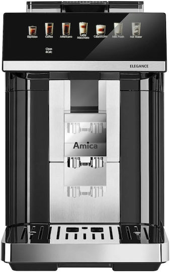 Amica Automatic Espresso Machine 1450W Pressure 15bar for Cappuccino with Grinder Black 2101729