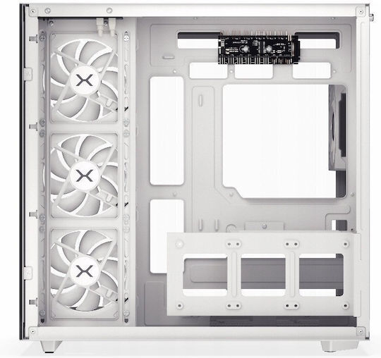 Krux Empero Gaming Midi Tower Κουτί Υπολογιστή με Πλαϊνό Παράθυρο και ARGB Φωτισμό Λευκό