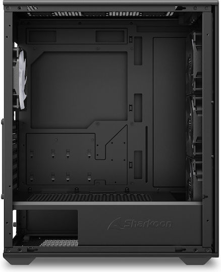 Sharkoon VK4 Rainbow Gaming Midi Tower Computer Case with Side Window and RGB Lighting Black