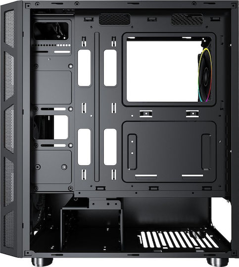 Aqirys Antares Gaming Midi Tower Κουτί Υπολογιστή με Πλαϊνό Παράθυρο και ARGB Φωτισμό Μαύρο