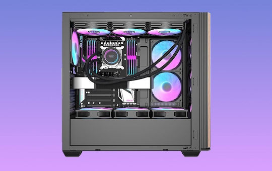 DS900WS Gaming Midi Tower Computer Case with Side Window Black