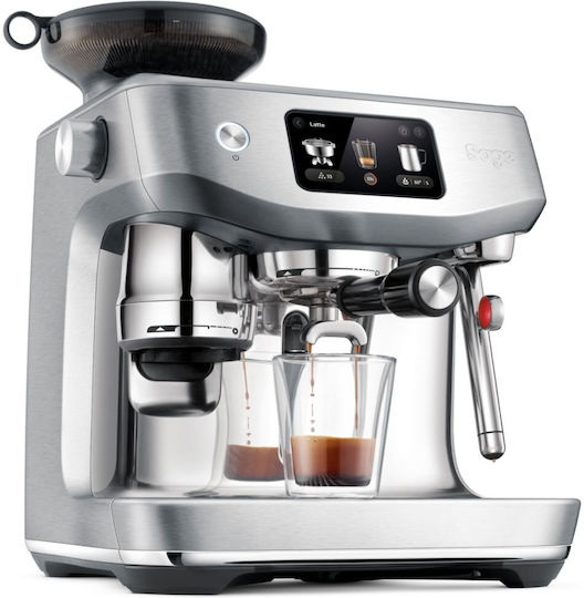 Sage The Oracle Jet Premium Αυτόματη Μηχανή Espresso 1600W Πίεσης 15bar για Cappuccino με Μύλο Άλεσης Πράσινη