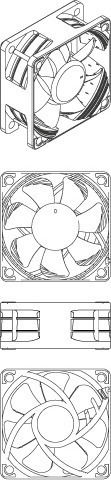 Noctua NF-A6x25 FLX Case Fan 60mm 3000rpm 17.18cfm Without LED Lighting and 3-Pin / 4-Pin Molex Connection Brown