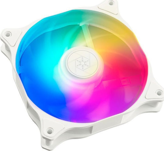 Silverstone Air Blazer 120RW Case Fan (2200rpm / 93.97cfm) with ARGB Lighting and 4-Pin PWM Connection White