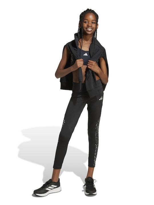 adidas Train Essentials Glam Print Bustieră pentru copii Negru