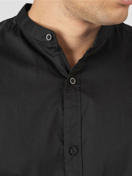 Long-sleeved Cotton Shirt Black