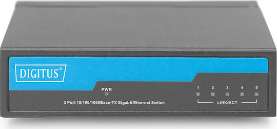 Digitus DN-80202-1 Неуправляем Switch с 5 Портове Гигабитови (1Gbps) Ethernet