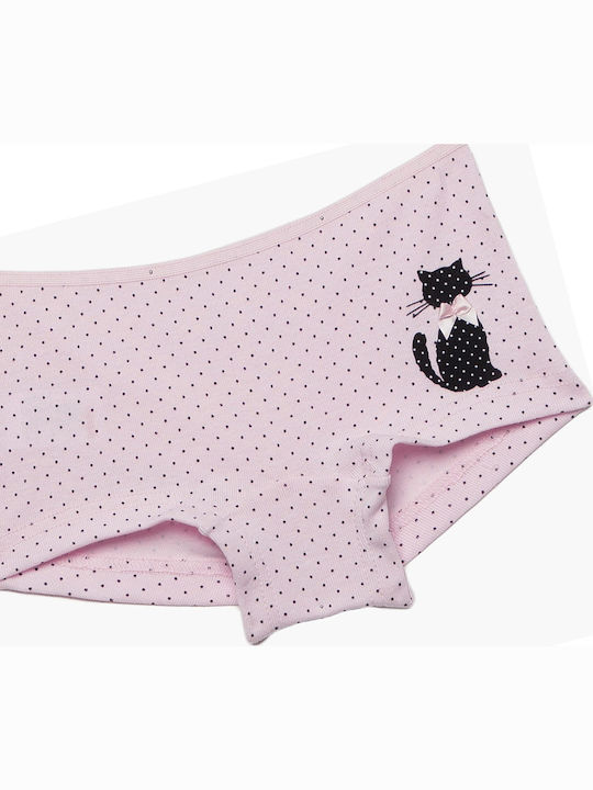 Minerva Love Cat Kids' Brief Pink