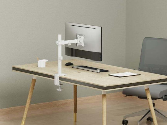 Equip Стойка Монитор до 32" с Рамо Бял (650166)