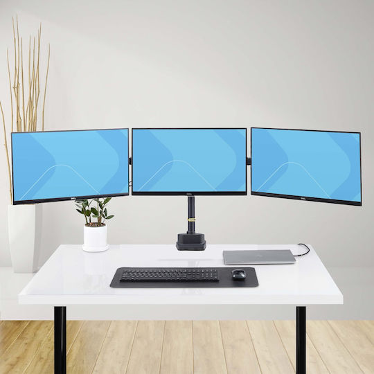 StarTech Βάση Γραφείου για 3 Οθόνες έως 27" με Βραχίονα (3MP2AG-MONITOR-ARM)
